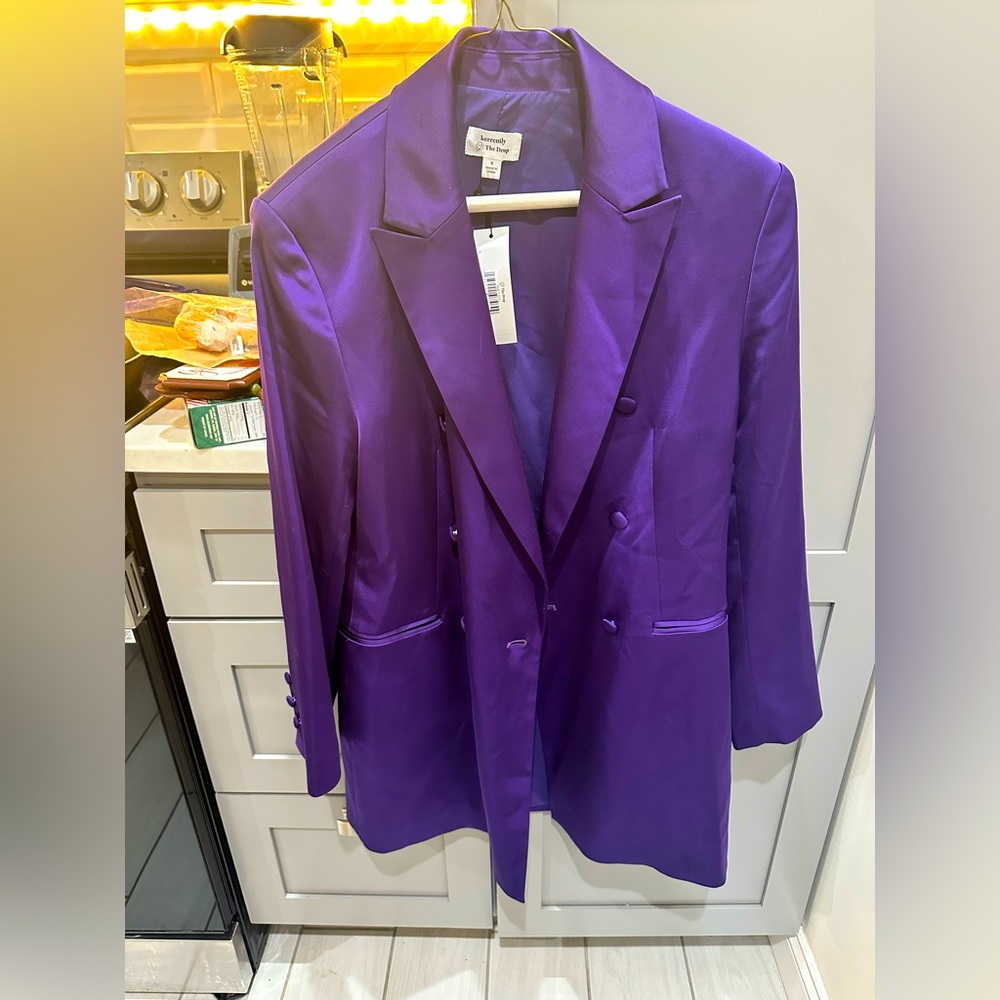 Purple blazer dress